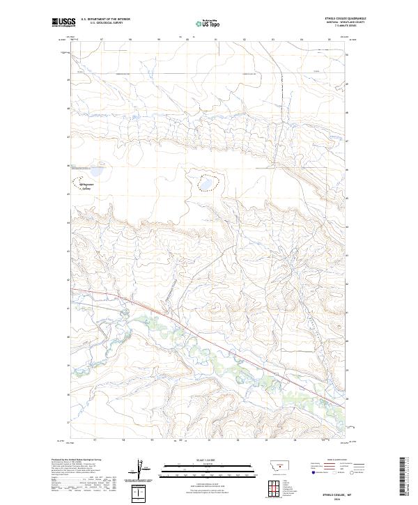 Ethels Coulee, MT — USGS 7.5-minute topo (2024)