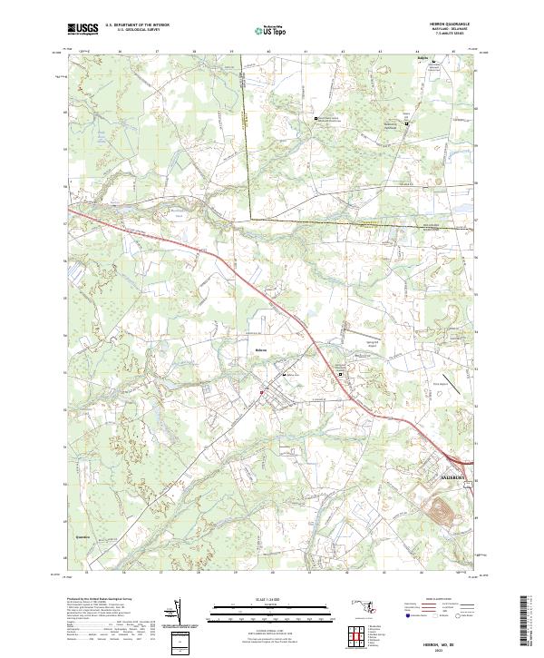 Hebron, MD-DE — USGS 7.5-minute topo (2023)