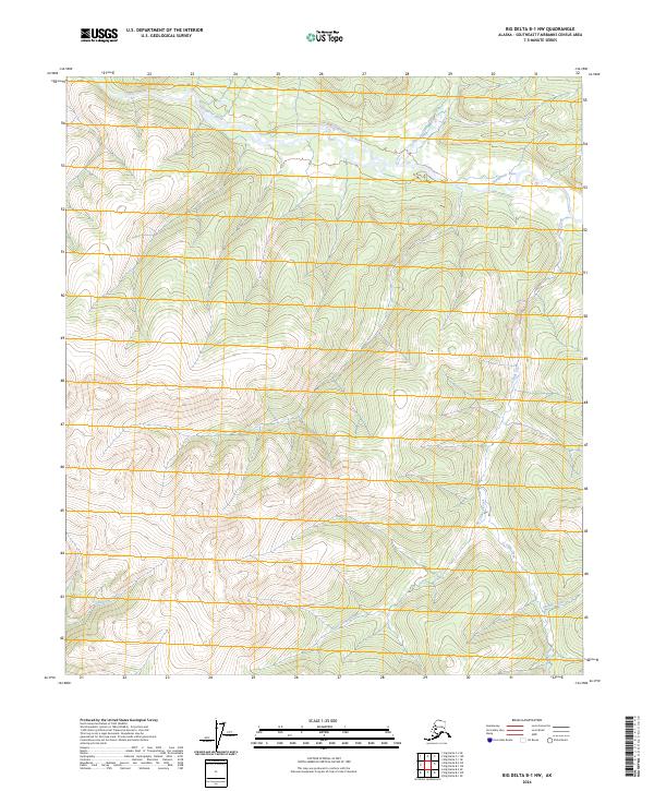 Big Delta B-1 NW, AK — USGS 7.5-minute topo (2024)