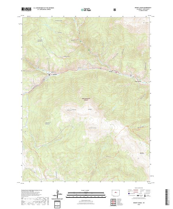 Mount Logan, CO — USGS 7.5-minute topo (2022)