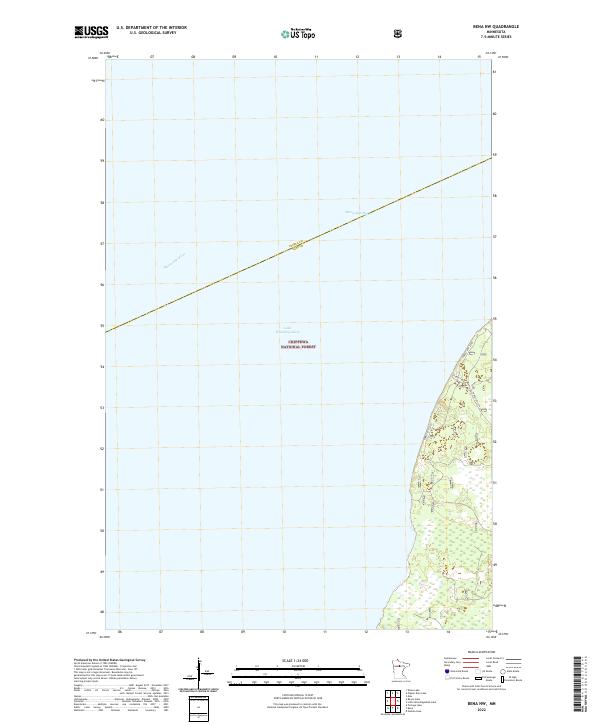 Bena NW, MN — USGS 7.5-minute topo (2022)
