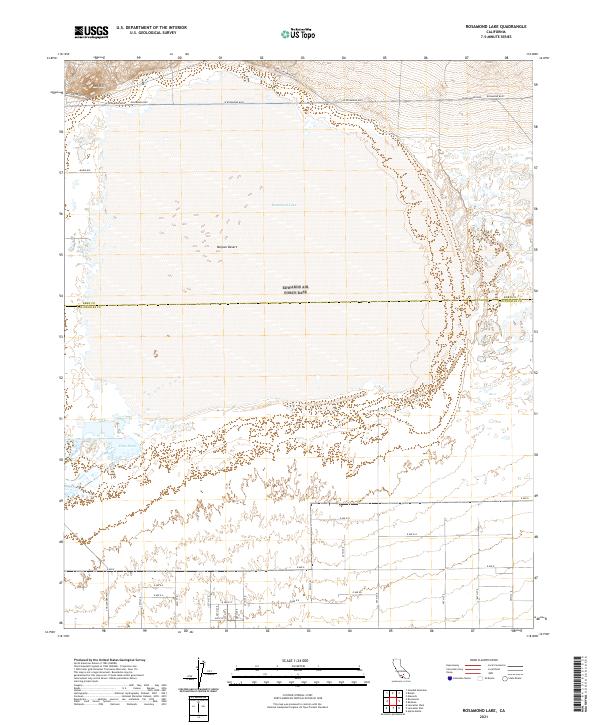 Rosamond Lake, CA — USGS 7.5-minute topo (2021)