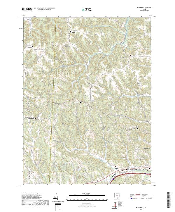 Bloomfield, OH — USGS 7.5-minute topo (2023)