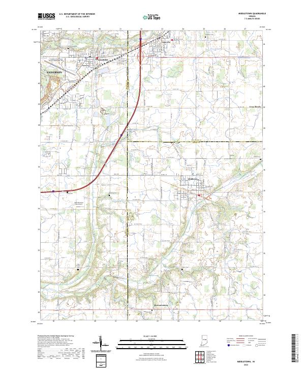 Middletown, IN — USGS 7.5-minute topo (2022)
