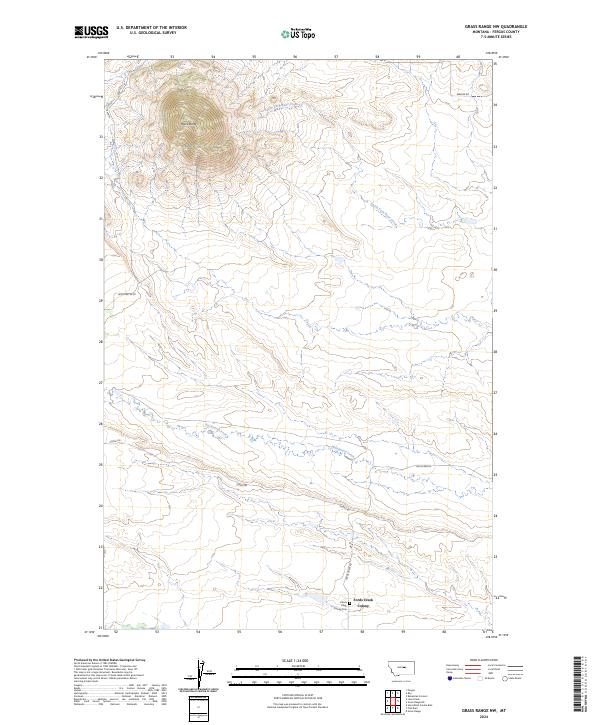 Grass Range NW, MT — USGS 7.5-minute topo (2024)