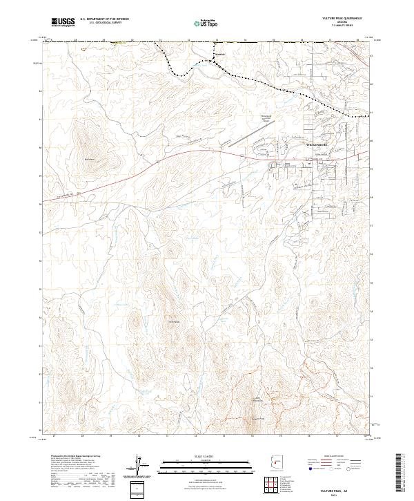 Vulture Peak, AZ — USGS 7.5-minute topo (2021)