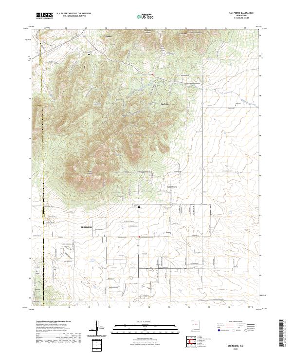 San Pedro, NM — USGS 7.5-minute topo (2023)