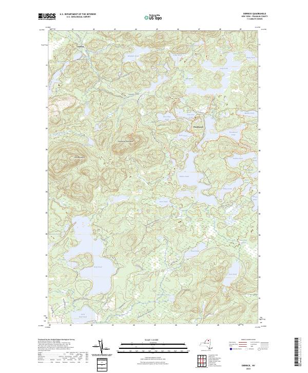 Derrick, NY — USGS 7.5-minute topo (2023)