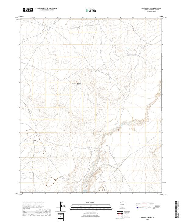 Dinnebito Spring, AZ — USGS 7.5-minute topo (2021)