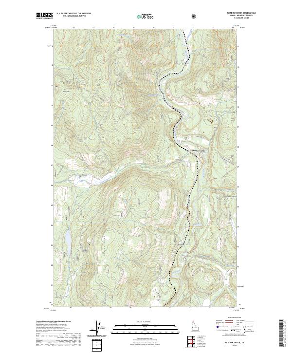 Meadow Creek, ID — USGS 7.5-minute topo (2024)