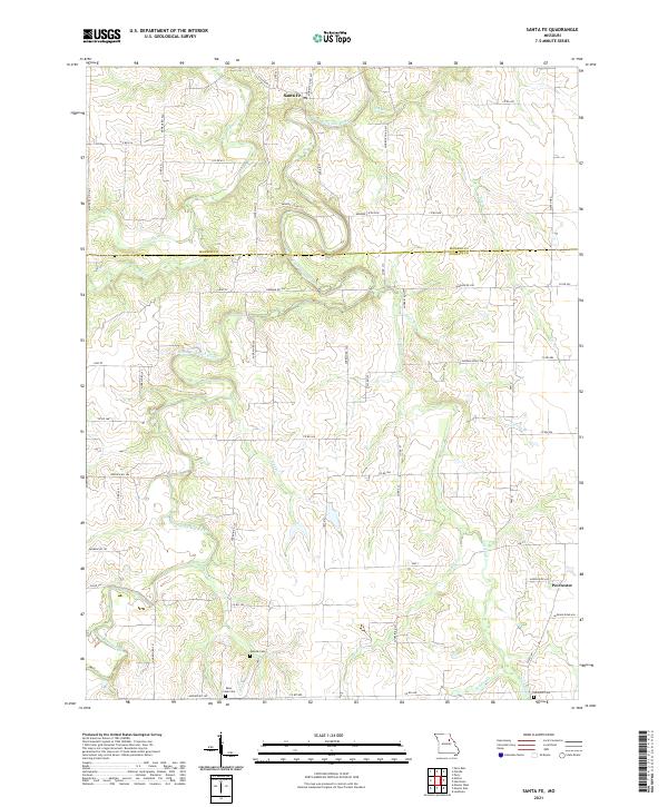 Santa Fe, MO — USGS 7.5-minute topo (2021)