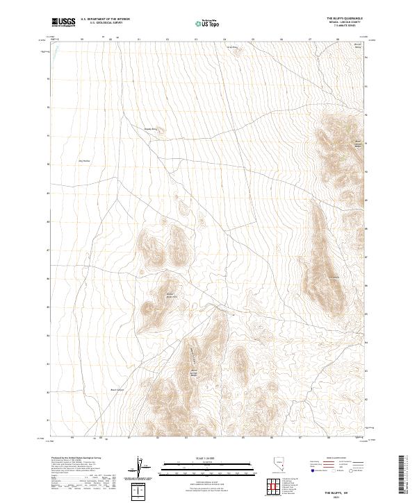 The Bluffs, NV — USGS 7.5-minute topo (2021)