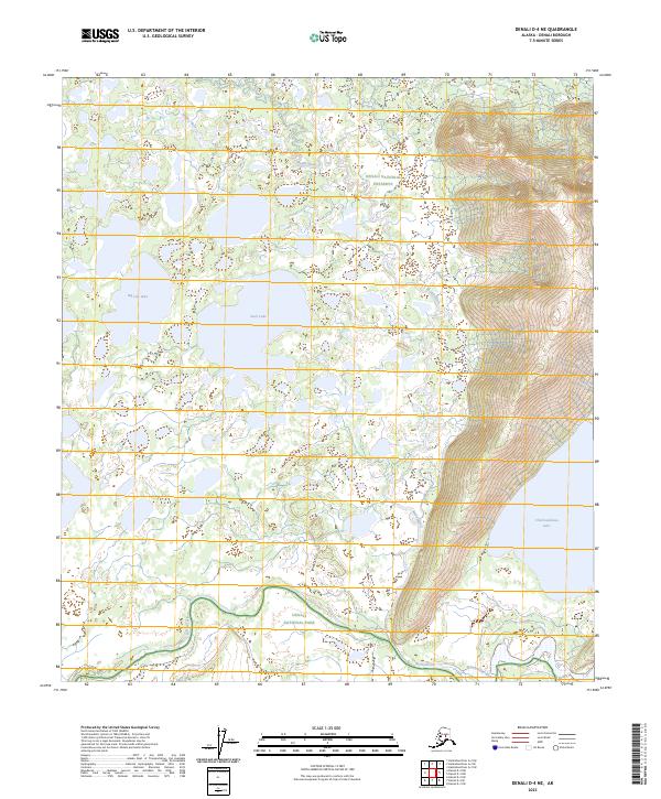 Denali D-4 NE, AK — USGS 7.5-minute topo (2023)