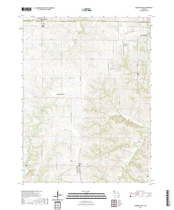 Cameron West, MO — USGS 7.5-minute topo (2021)