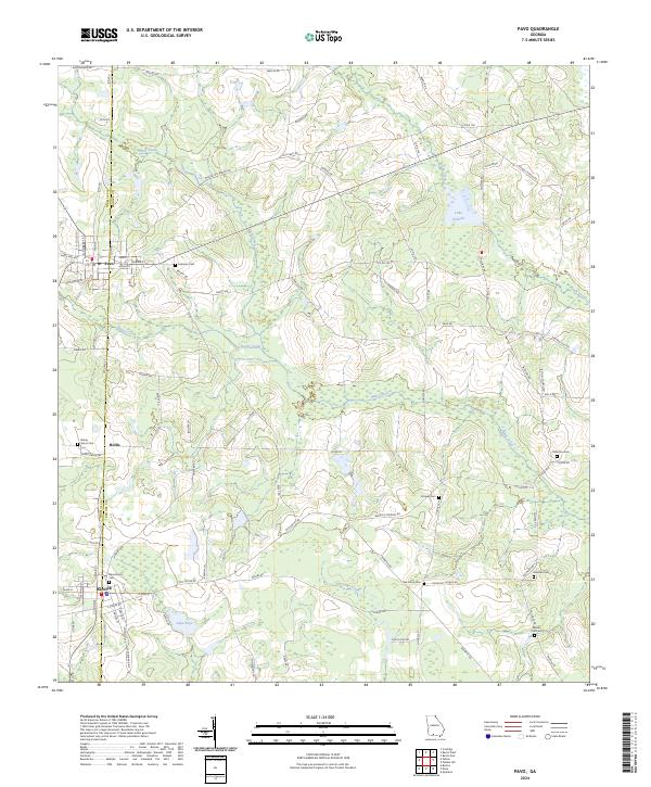 Pavo, GA — USGS 7.5-minute topo (2024)
