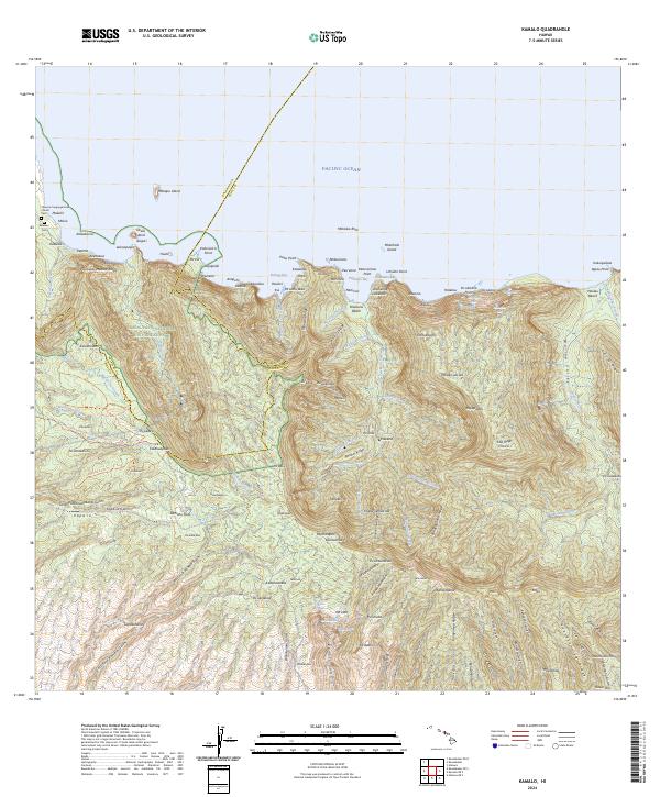 Kamalo, HI — USGS 7.5-minute topo (2024)