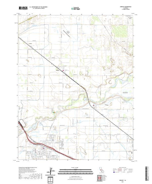 Cressey, CA — USGS 7.5-minute topo (2021)