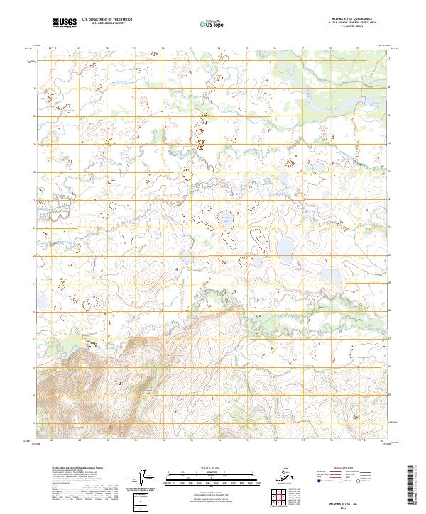 Medfra B-1 SE, AK — USGS 7.5-minute topo (2024)
