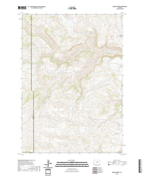 Gordon Creek, WY — USGS 7.5-minute topo (2021)