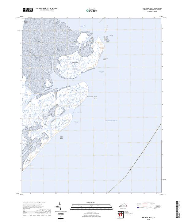 Ship Shoal Inlet, VA — USGS 7.5-minute topo (2022)