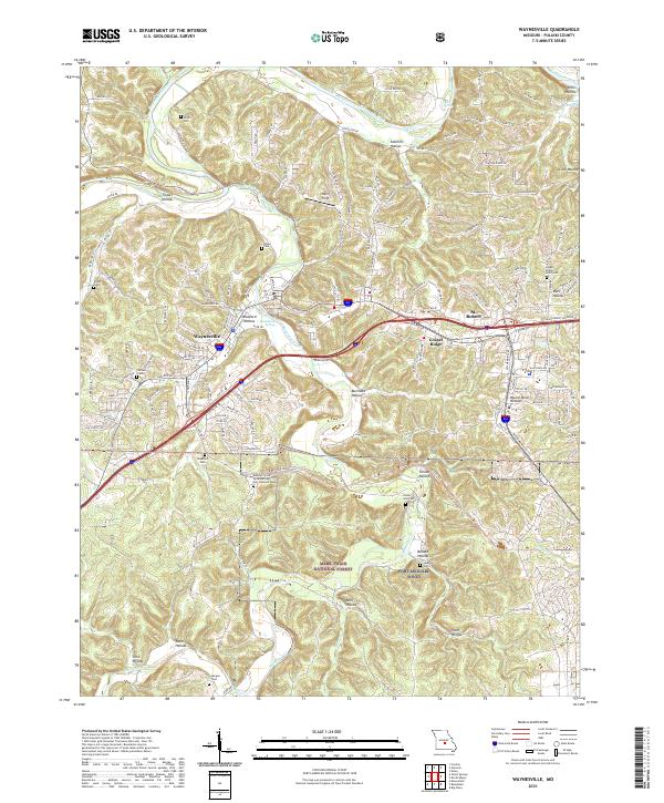 Waynesville, MO — USGS 7.5-minute topo (2021)