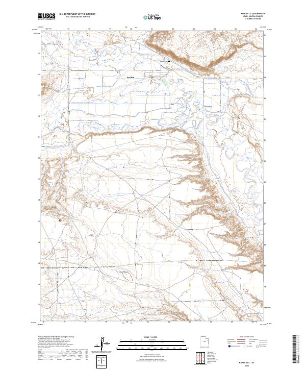 Randlett, UT — USGS 7.5-minute topo (2023)
