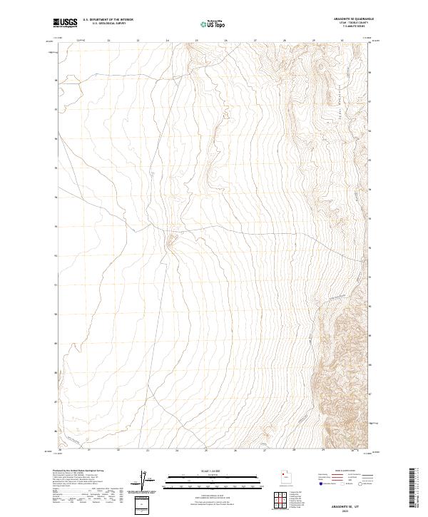 Aragonite SE, UT — USGS 7.5-minute topo (2023)