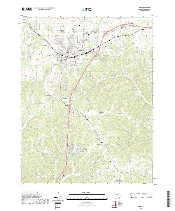 Eldon, MO — USGS 7.5-minute topo (2021)