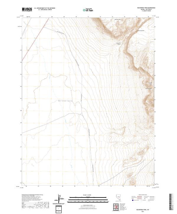 Buckwheat Rim, NV — USGS 7.5-minute topo (2021)