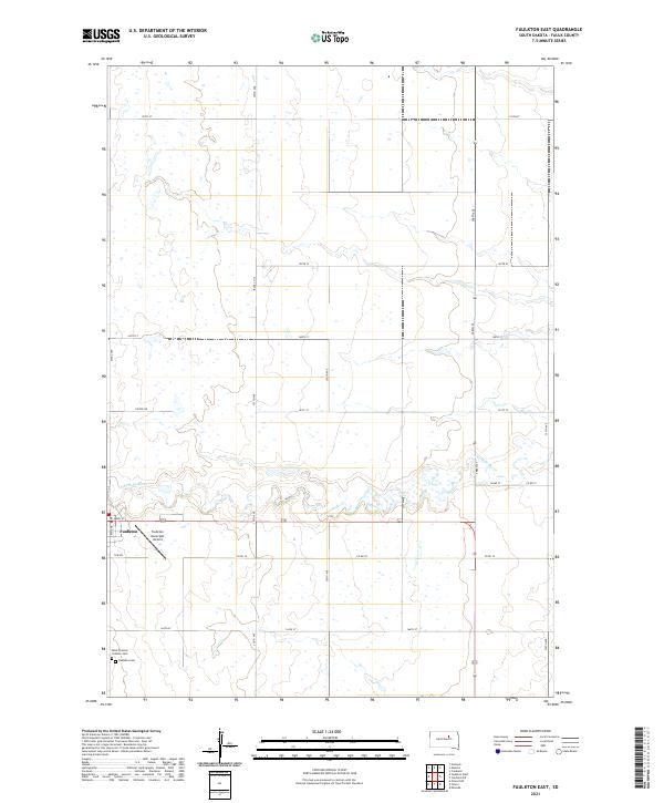 Faulkton East, SD — USGS 7.5-minute topo (2021)