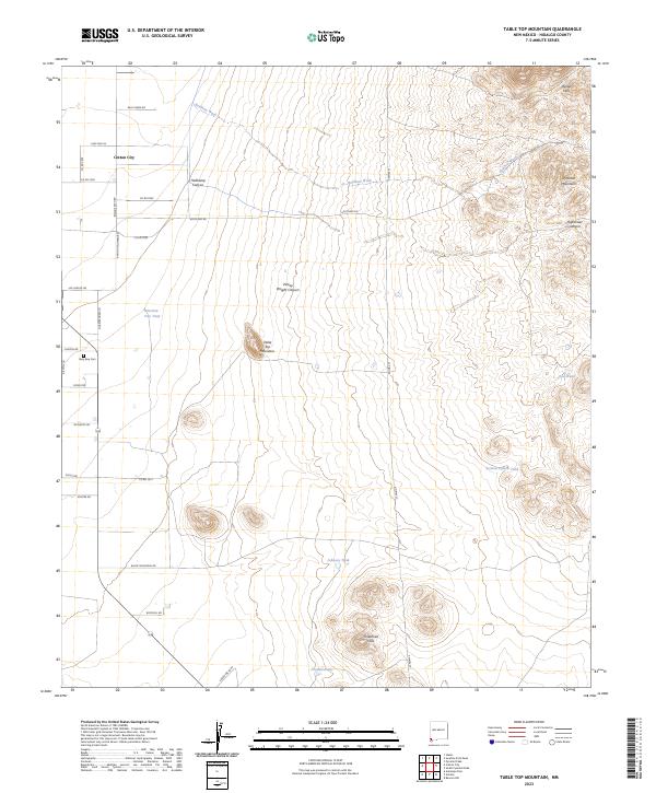 Table Top Mountain, NM — USGS 7.5-minute topo (2023)