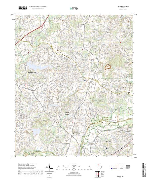 Duluth, GA — USGS 7.5-minute topo (2024)
