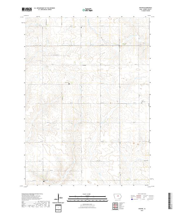 Ivester, IA — USGS 7.5-minute topo (2022)