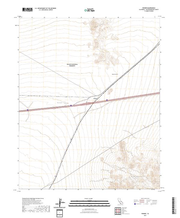 Fenner, CA — USGS 7.5-minute topo (2021)