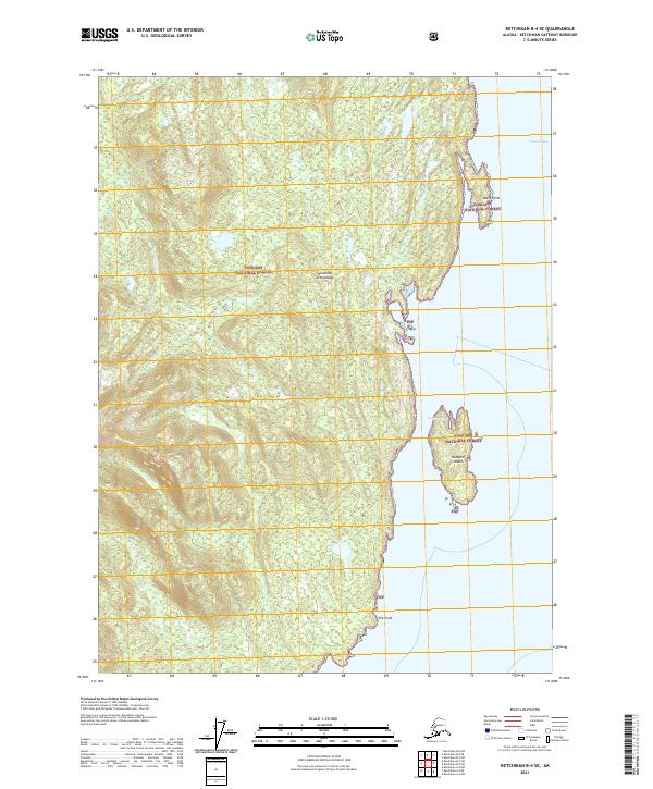 Ketchikan B-4 SE, AK — USGS 7.5-minute topo (2021)