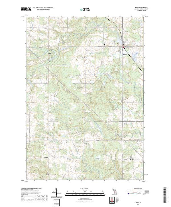 Marion, MI — USGS 7.5-minute topo (2023)