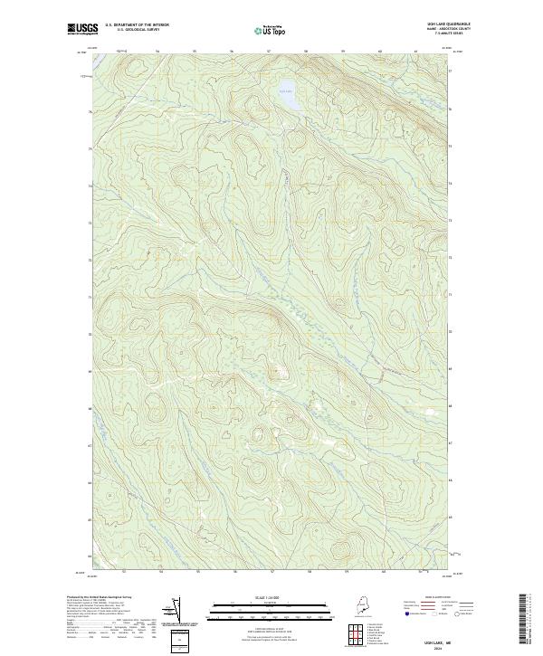 Ugh Lake, ME — USGS 7.5-minute topo (2024)
