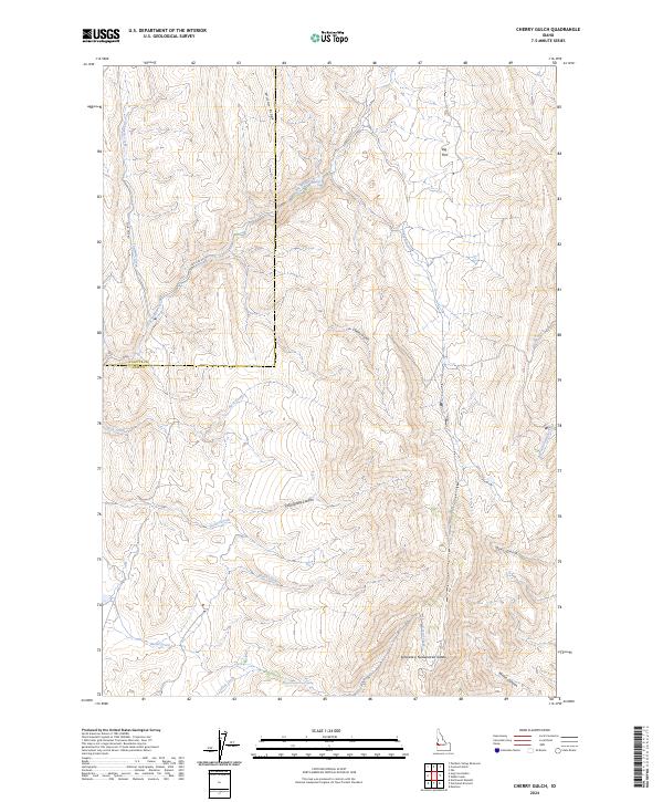 Cherry Gulch, ID — USGS 7.5-minute topo (2024)