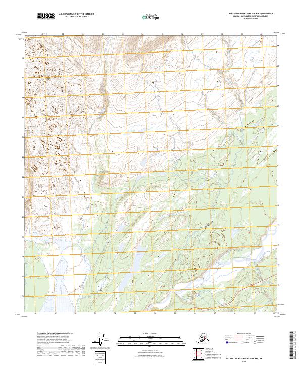 Talkeetna Mountains D-6 NW, AK — USGS 7.5-minute topo (2023)