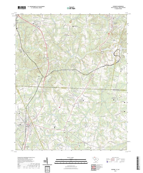 Chesnee, SC-NC — USGS 7.5-minute topo (2024)