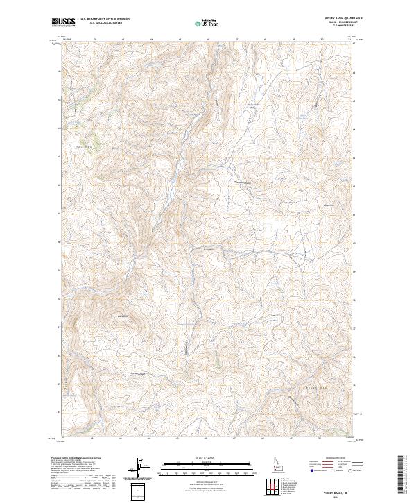 Pixley Basin, ID — USGS 7.5-minute topo (2024)