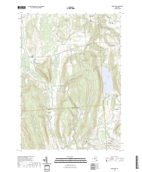 DeRuyter, NY — USGS 7.5-minute topo (2023)