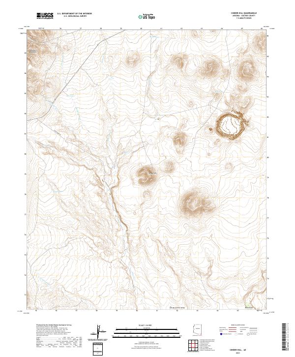 Cinder Hill, AZ — USGS 7.5-minute topo (2021)