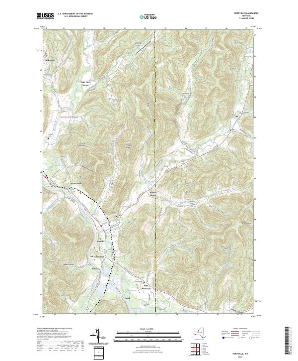 Portville, NY — USGS 7.5-minute topo (2023)