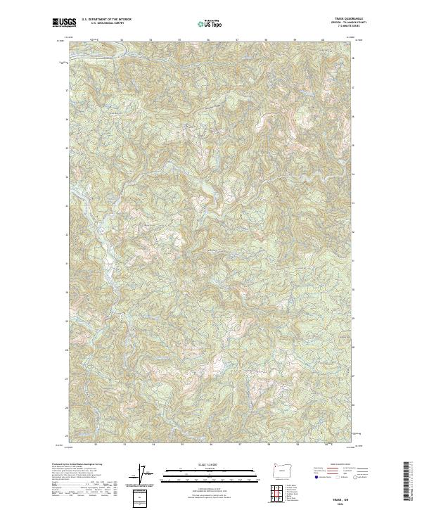 Trask, OR — USGS 7.5-minute topo (2024)