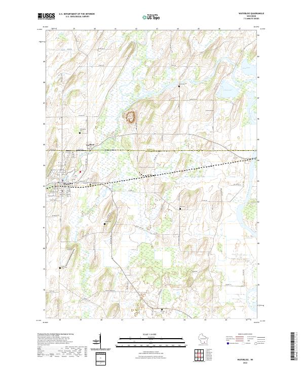 Waterloo, WI — USGS 7.5-minute topo (2022)