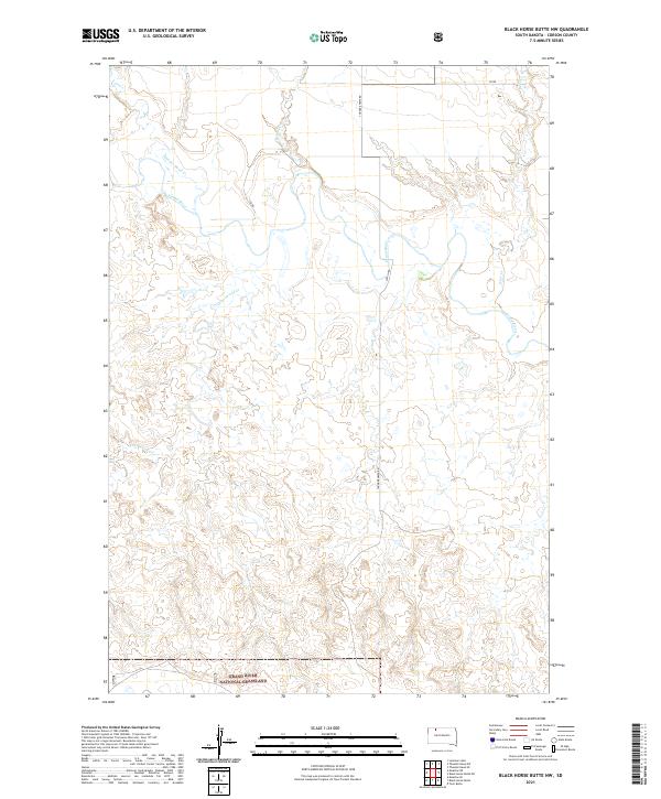 Black Horse Butte NW, SD — USGS 7.5-minute topo (2021)
