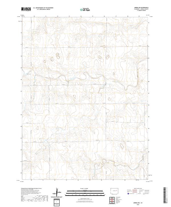 Arriba NW, CO — USGS 7.5-minute topo (2022)