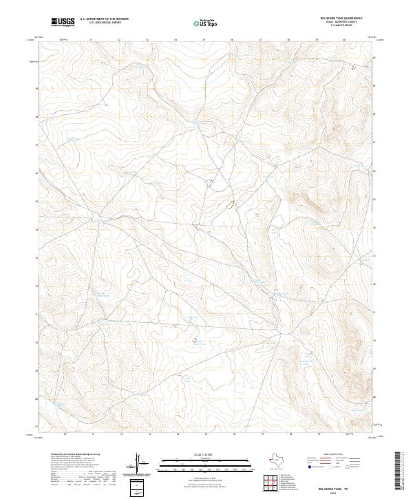 Big Heiser Tank, TX — USGS 7.5-minute topo (2022)