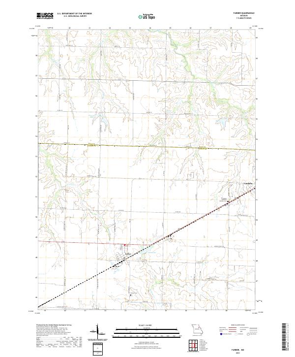 Farber, MO — USGS 7.5-minute topo (2021)